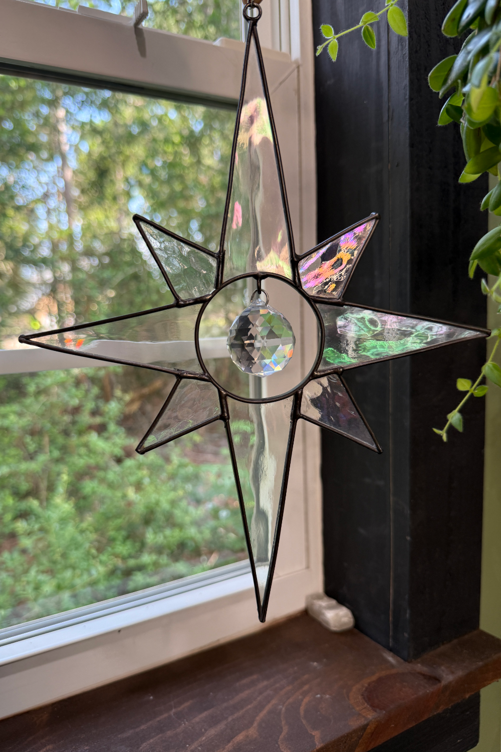 8 Pointed Star Stained Glass Rainbow Maker