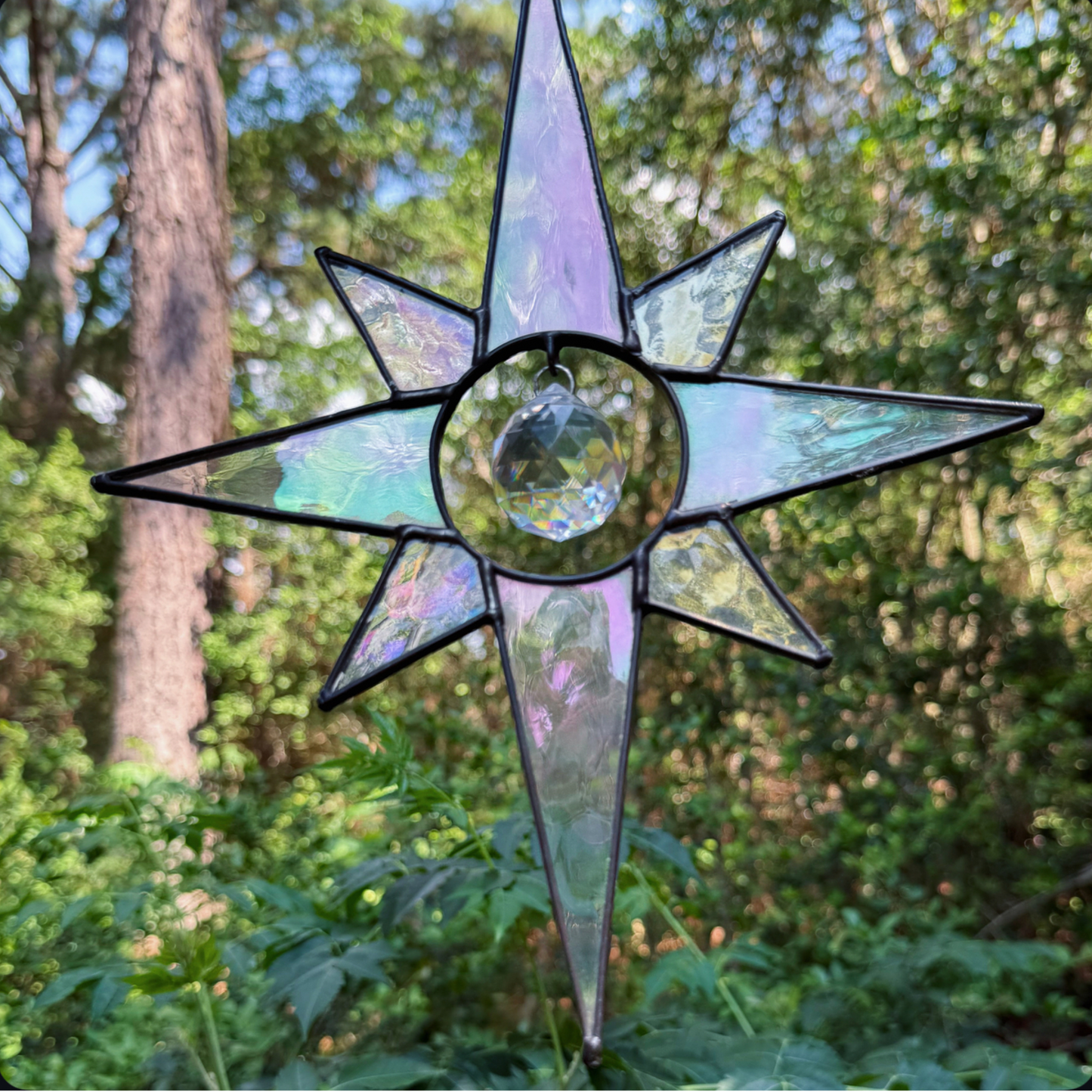 8 Pointed Star Stained Glass Rainbow Maker