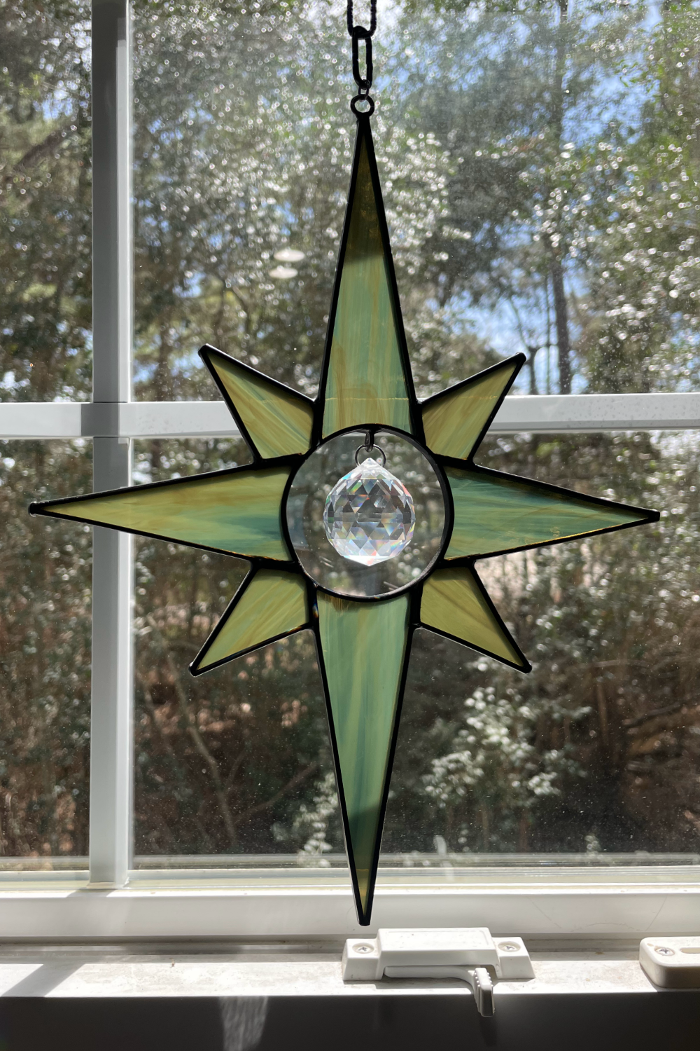 8 Pointed Star Stained Glass Rainbow Maker