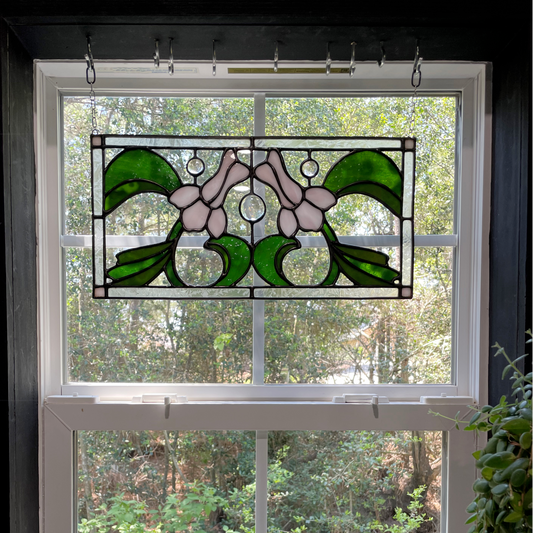 Eternal Pas de Deux Stained Glass Panel