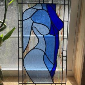 I Am Woman Stained Glass Panel by Kassie Rae