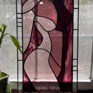 Stained Glass Panel of a woman