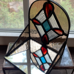 stained glass candle holder