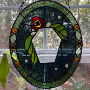 Stained Glass Coffin Bevel Panel